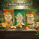 Ultimate Repair Kit – Oil & Acne Control Ubtan + Skin Repair & Nourish Face Mask + Natural Nikhar Face Scrub - Mykk Store