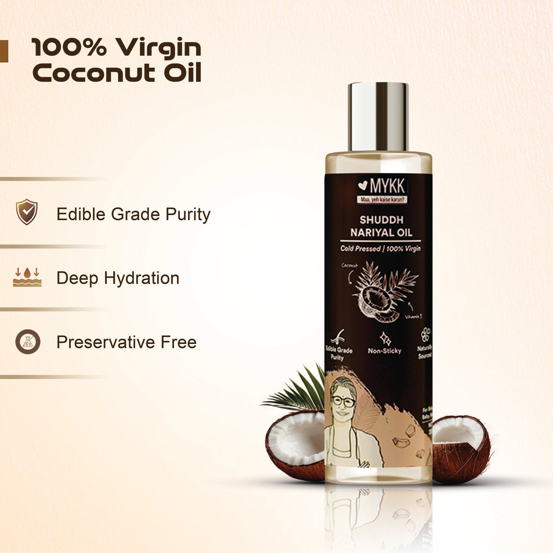 Best Cold Pressed Shuddh Nariyal Oil in India for Hair, Skin & Teeth Care