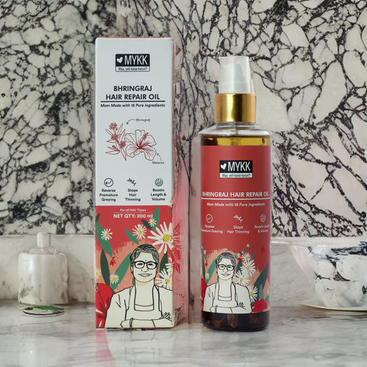 The Ultimate Solution: Mykk Bhringraj Oil for Hair Greying Prevention