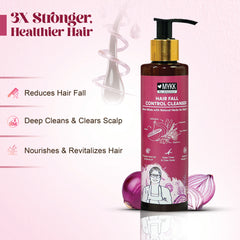 MYKK Shuddh Nariyal Oil 200ml & Hair Fall Control Cleanser Shampoo 200ml Combo | 100% Virgin Cold Pressed Coconut Oil for Skin & Hair with Anti-Hair Fall Shampoo