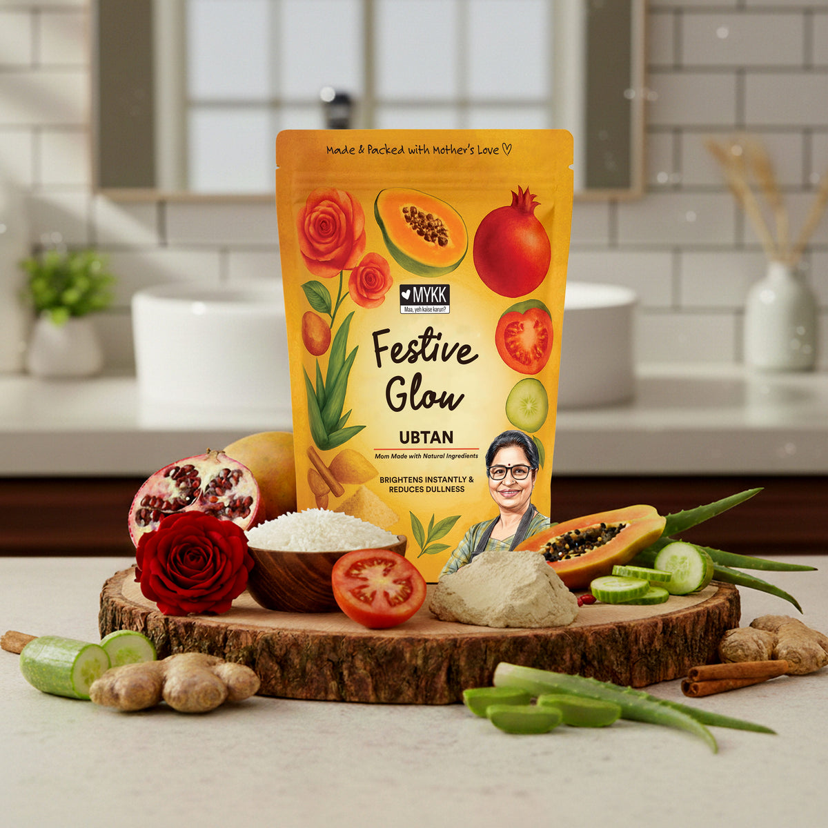 MYKK Festive Glow Ubtan 200gm - Mykk Store