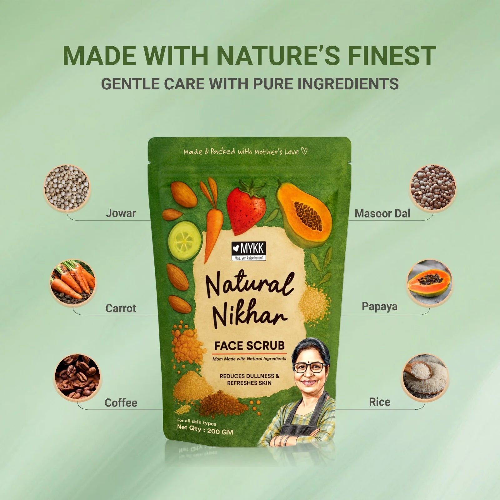 Natural Nikhar Face Scrub 200gm - Mykk Store