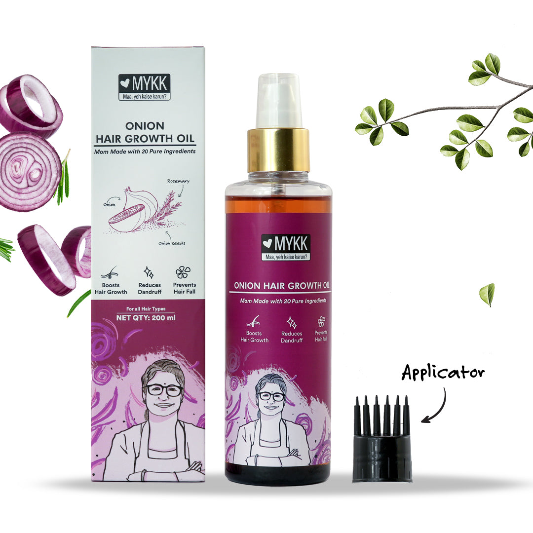 Onion Hair Growth Oil - 200 ML + Comb Applicator - Mykk Store