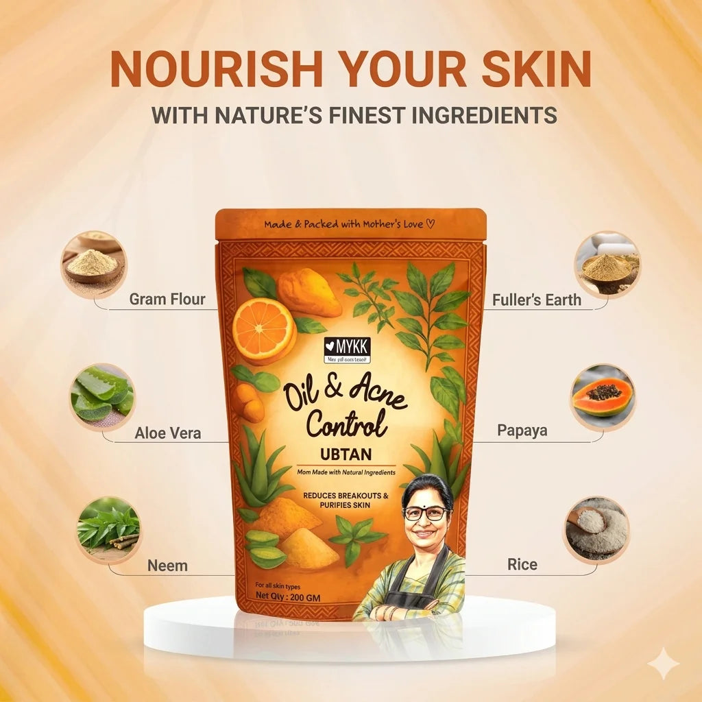 Oil & Acne Control Ubtan 200gm - Mykk Store