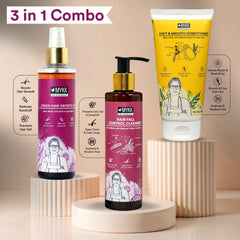 MYKK Onion Hair Growth Oil + Hair Fall Control Shampoo + Soft & Smooth Conditioner Combo Pack