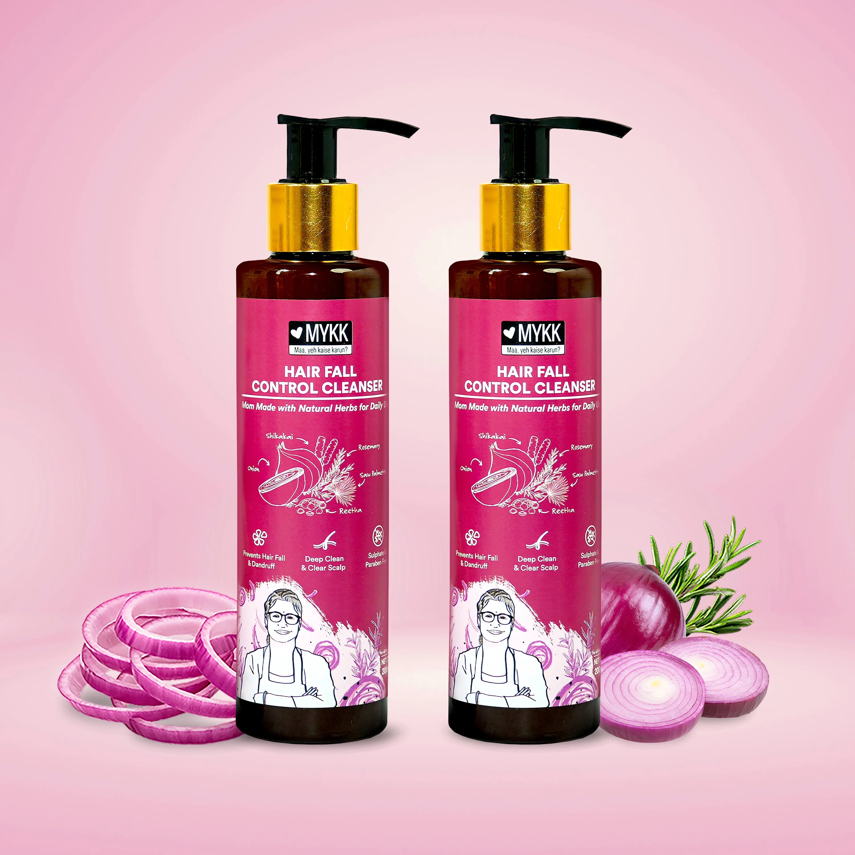 MYKK Hair Fall Control Cleanser ( Pack of 2 ) - Mykk Store