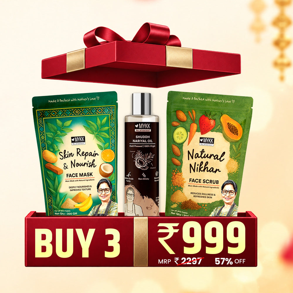 Ganesh Chaturthi Mega Saver : 3 Products Combo - Face Scrub, Face Mask & Virgin Coconut Oil