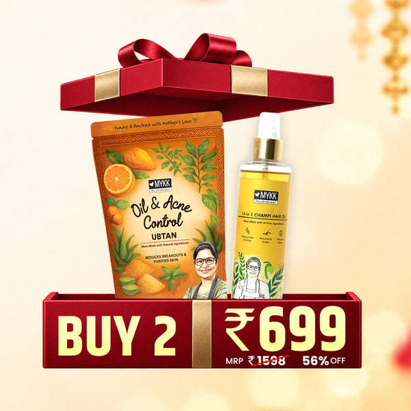 Ganesh Chaturthi Mega Saver : 2 Products Combo  14-in-1 Champi Hair Oil + Oil & Acne Control Ubtan