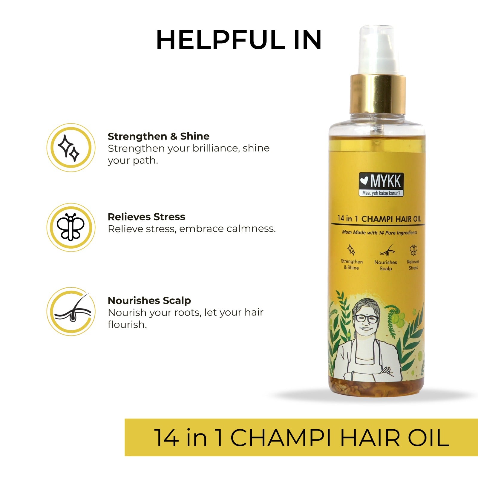 14 In 1 Champi Hair Oil - 200 ML - Mykk Store