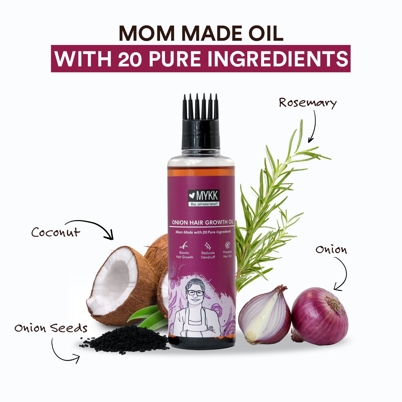 Onion Hair Growth Oil - 200 ML - Mykk Store