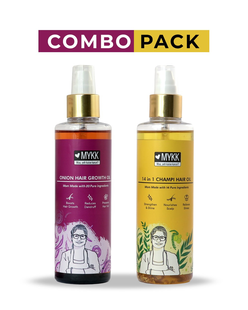 Combo 2 - Onion & Champi Oil - Mykk Store