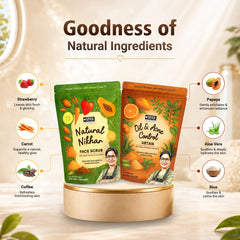 Oil & Acne Control Ubtan & Natural Nikhar Face Scrub Combo - Mykk Store