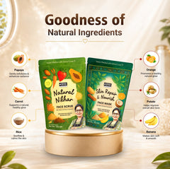 Skin Repair & Nourish Face Mask + Natural Nikhar Face Scrub Combo