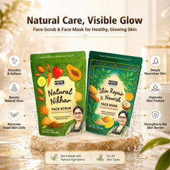 Skin Repair & Nourish Face Mask + Natural Nikhar Face Scrub Combo