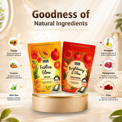 Festive Glow Ubtan & Brightening & Glow Face Mask Combo - Mykk Store