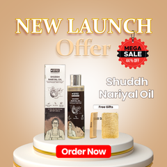 MYKK Shuddh Nariyal Oil - 100% Virgin, Cold Pressed | Edible Grade, Non-Sticky, Naturally Sourced Coconut Oil for Skin, Hair, Baby & Massage – 200ml